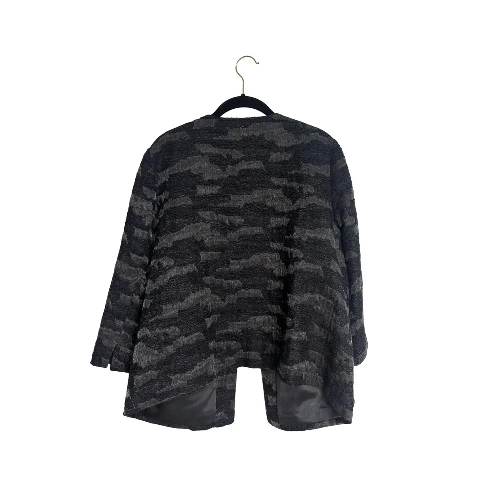 LOGO Lori Goldstein, Textured Black Blazer, Women's Size 14‎